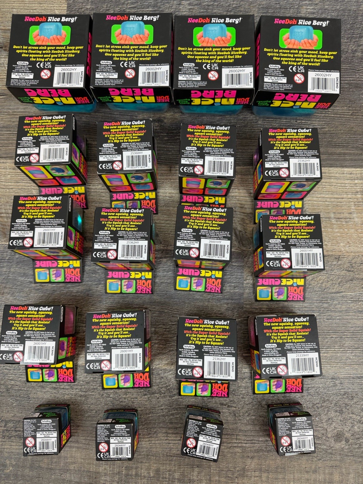 🔥TikTak Viral Huge Lot of 20 NeeDoh Nice Berg, Nice Cube, Nice Ice Baby