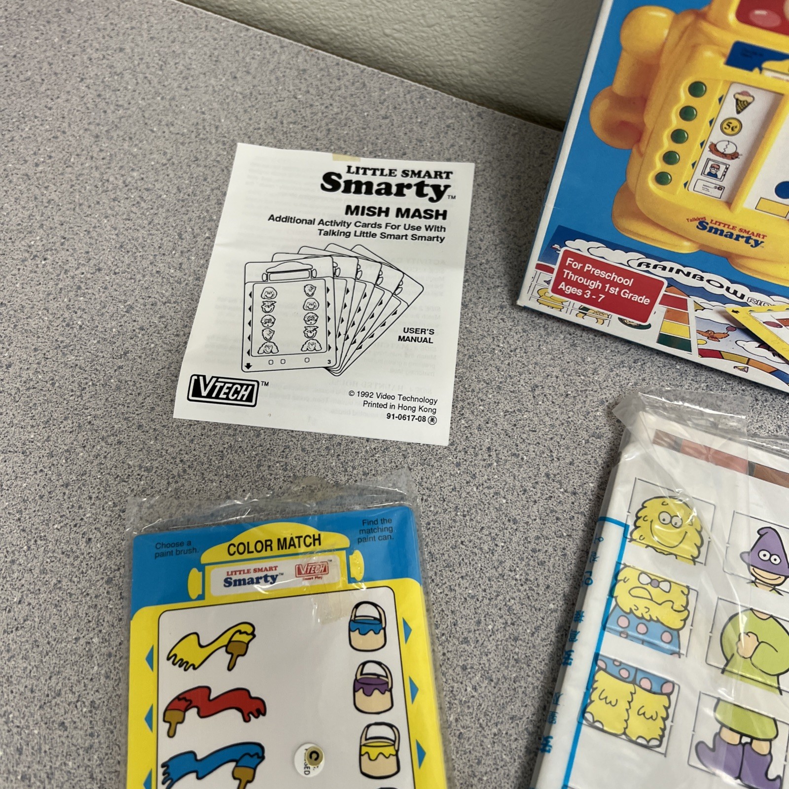 Vintage 90s Vtech Electronic Talking Little Smart Smarty Robot Activity Cards