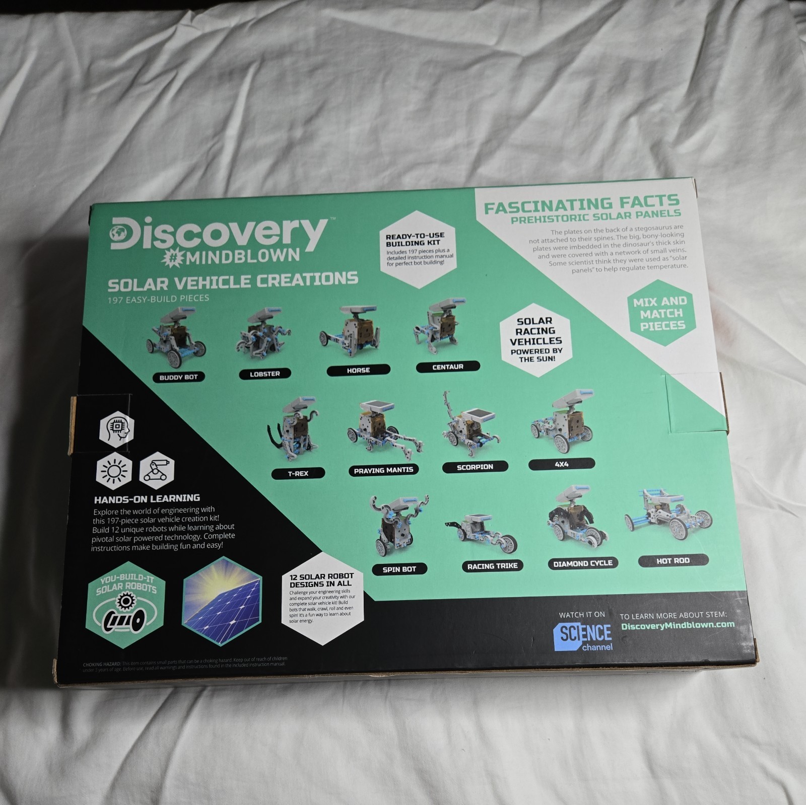Discovery #Mindblown Solar Robot Creation Kit 197-Piece STEM 12-in-1 New
