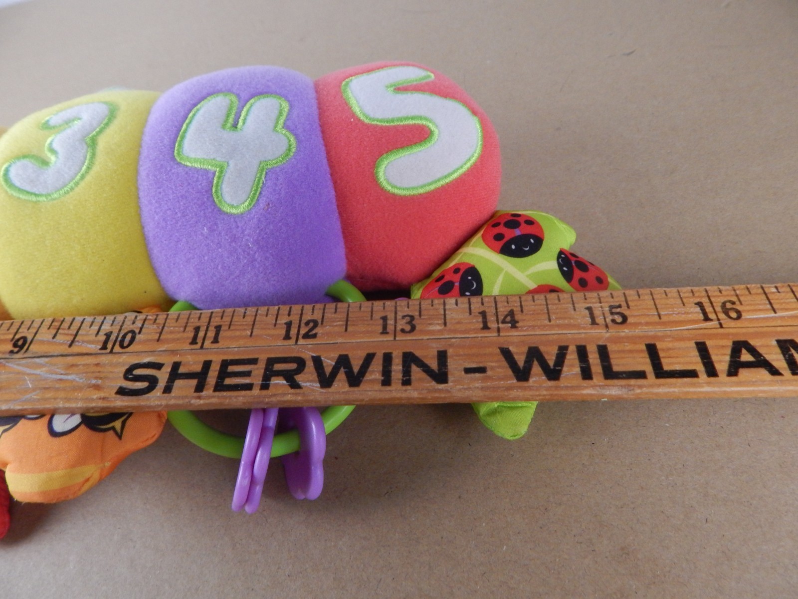 VTG LeapFrog Baby Counting Pal Sensory 14″ Caterpillar Clean WORKS Worm