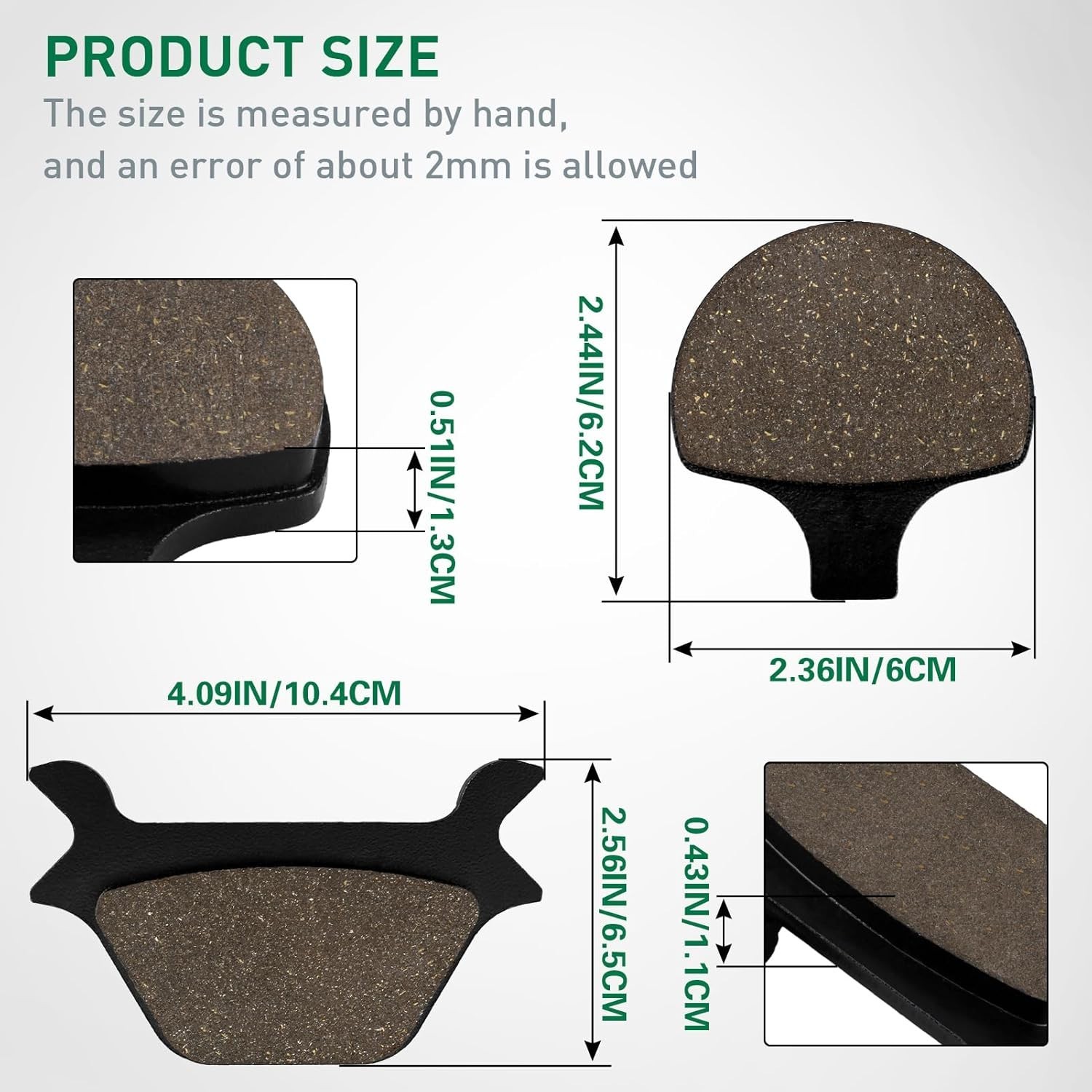 Cyleto Brake Pads Front and Rear for Harley Sportster 883 1200 Heritage Springer