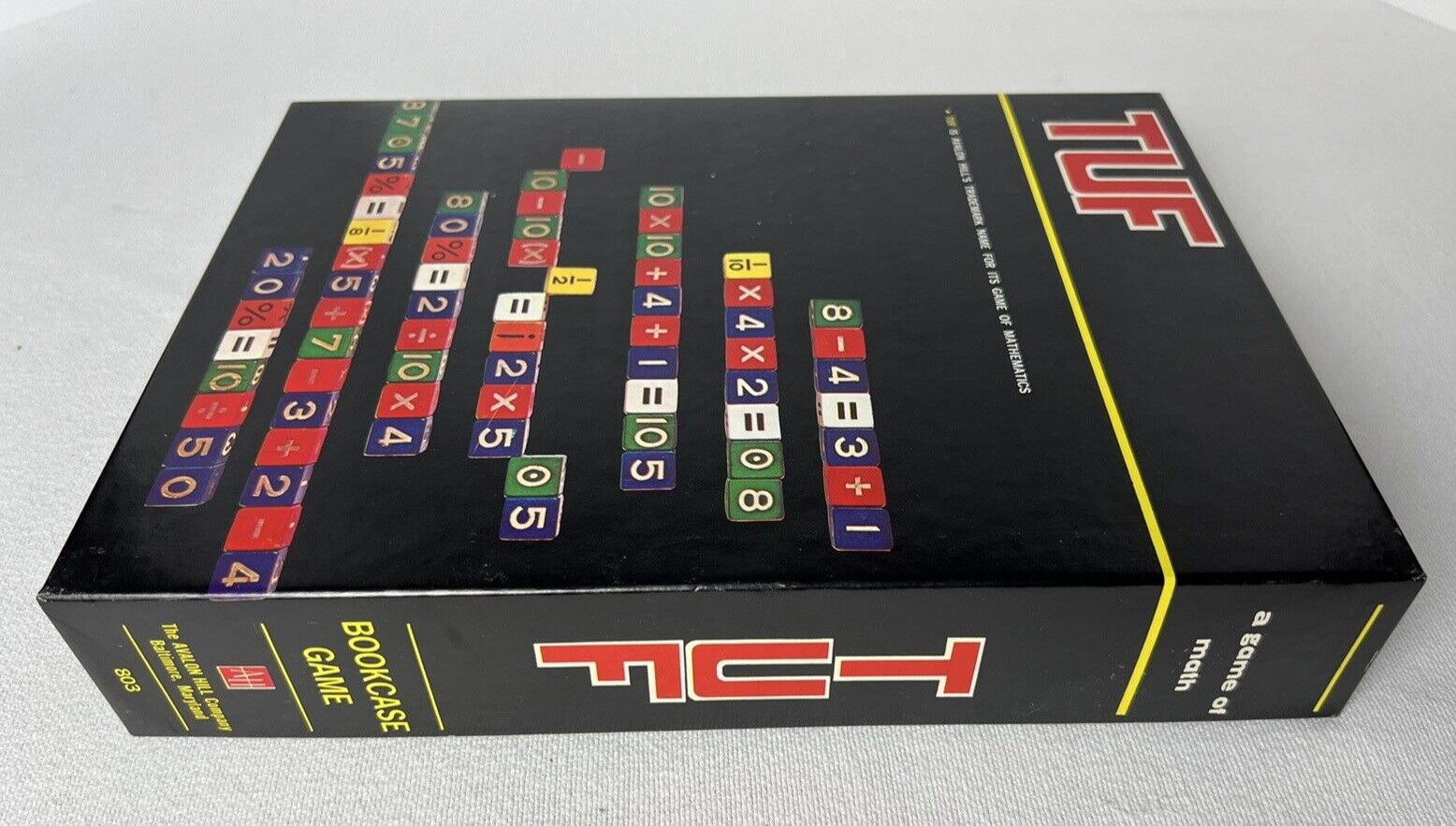 TUF: A Game of Mathematic Formulae, Avalon Hill 1967, wood components, COMPLETE