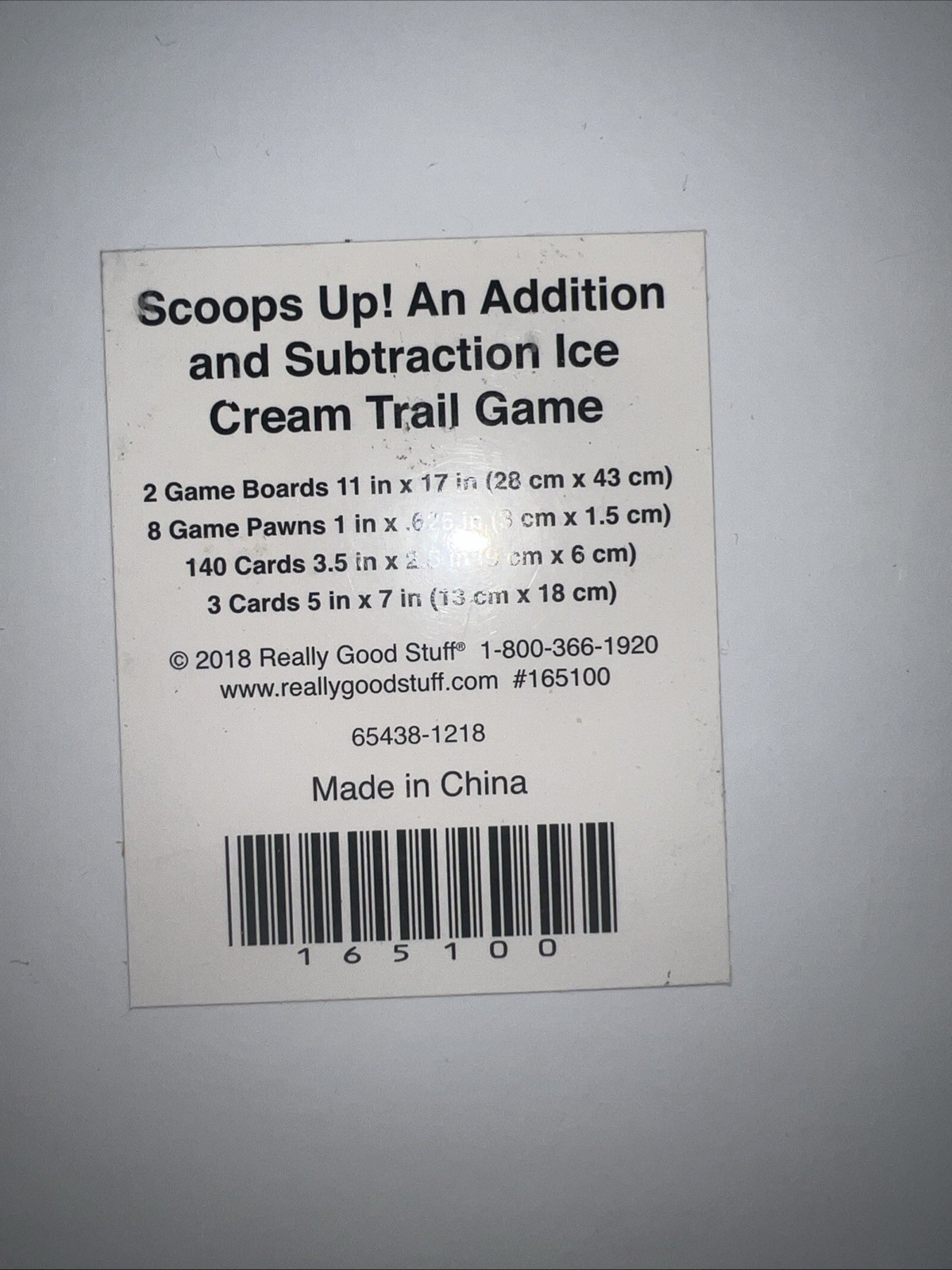 Really Good Stuff Scoops Up! Addition and Subtraction Game Ages 5 + New