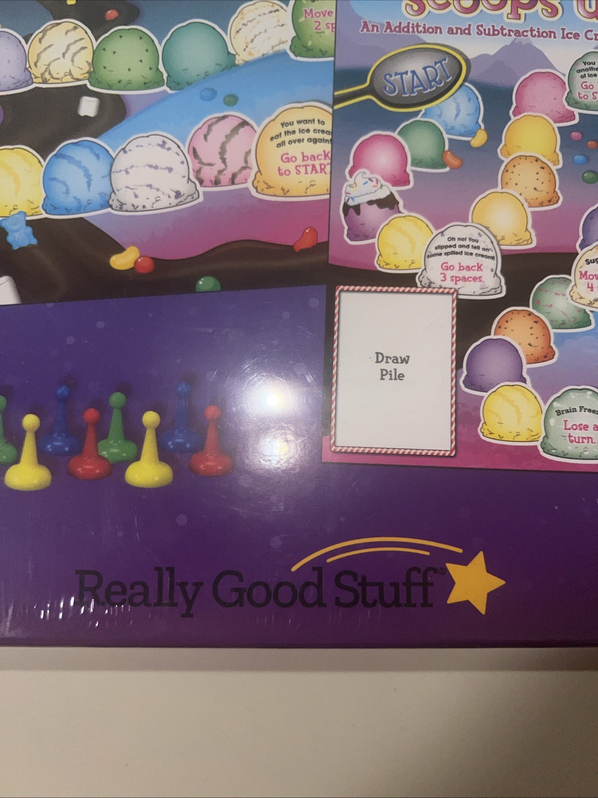 Really Good Stuff Scoops Up! Addition and Subtraction Game Ages 5 + New