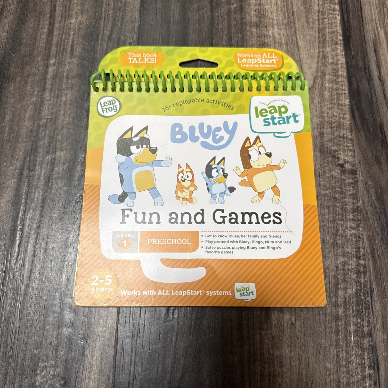 NEW LeapFrog Leap Start Preschool book — BLUEY: FUN AND GAMES