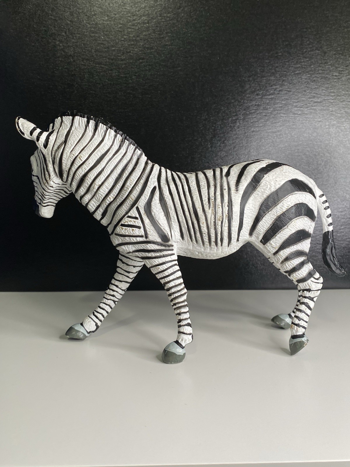 Safari Ltd. Vintage 1993 Zebra Figures Figurine Toy Realistic 7 Inch Animal Vtg