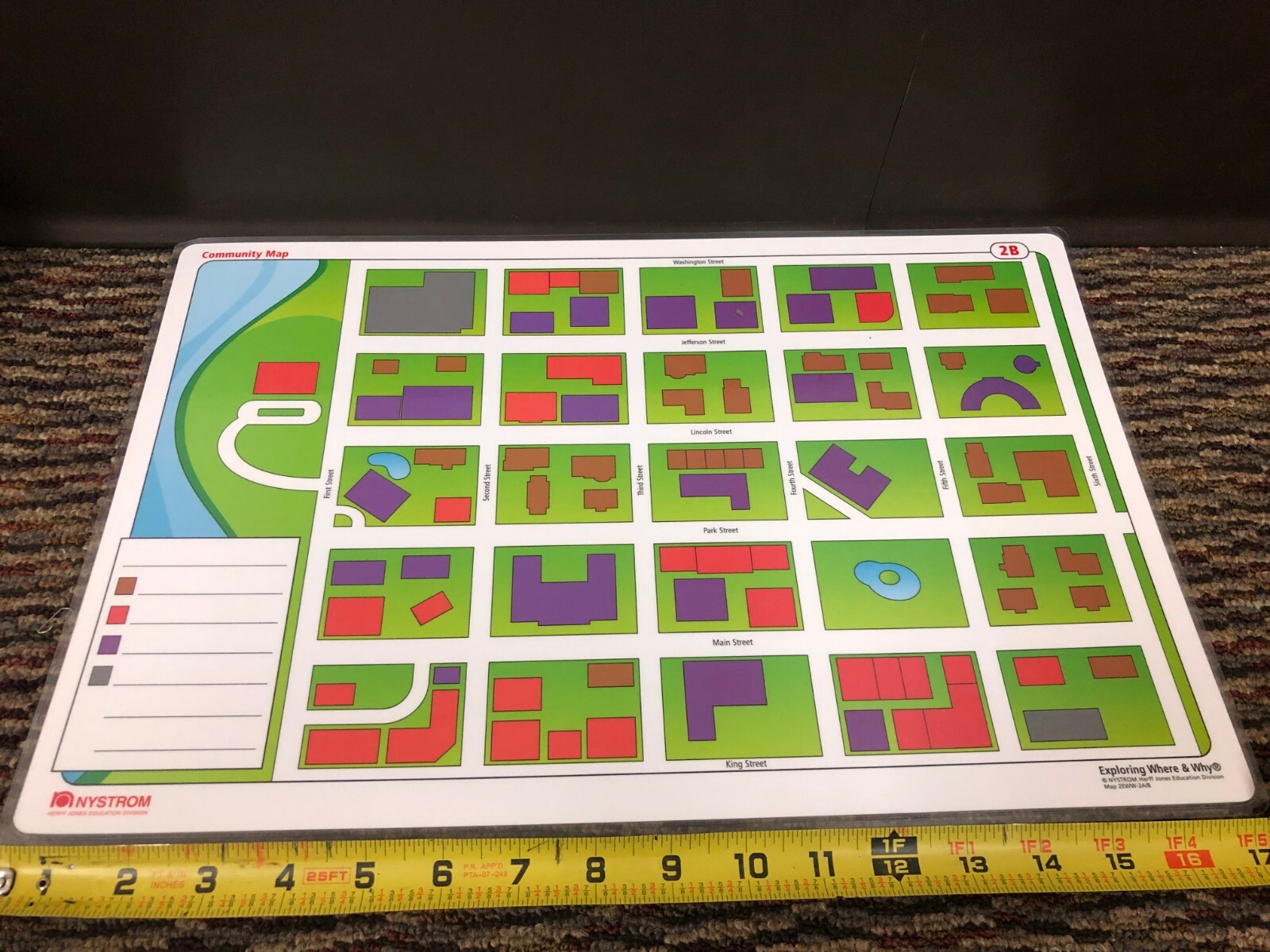 Pristine 17″X11″ Laminated double sided Community 2A & Community Map 2B Nystrom
