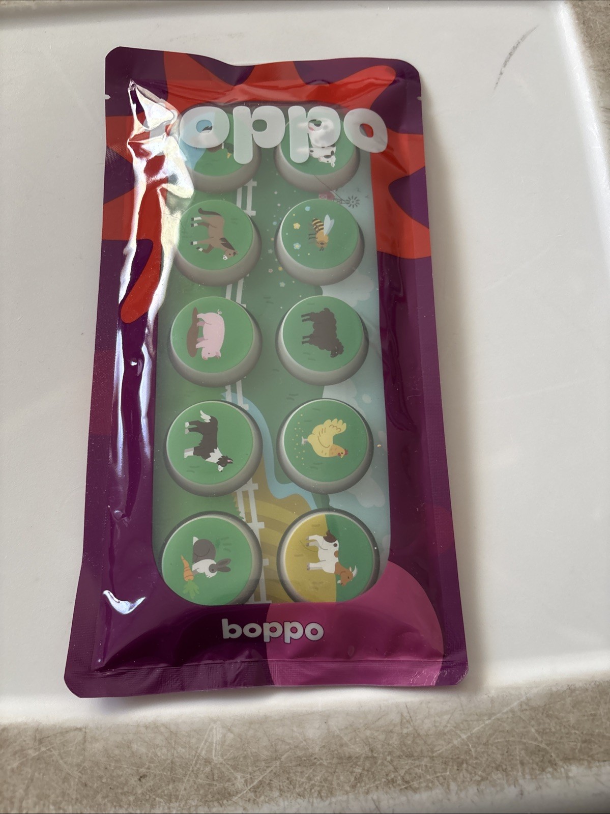 Boppo Tactile Sensory Screen Free Toy Faceplate, On the Farm & Music/3 Brand New