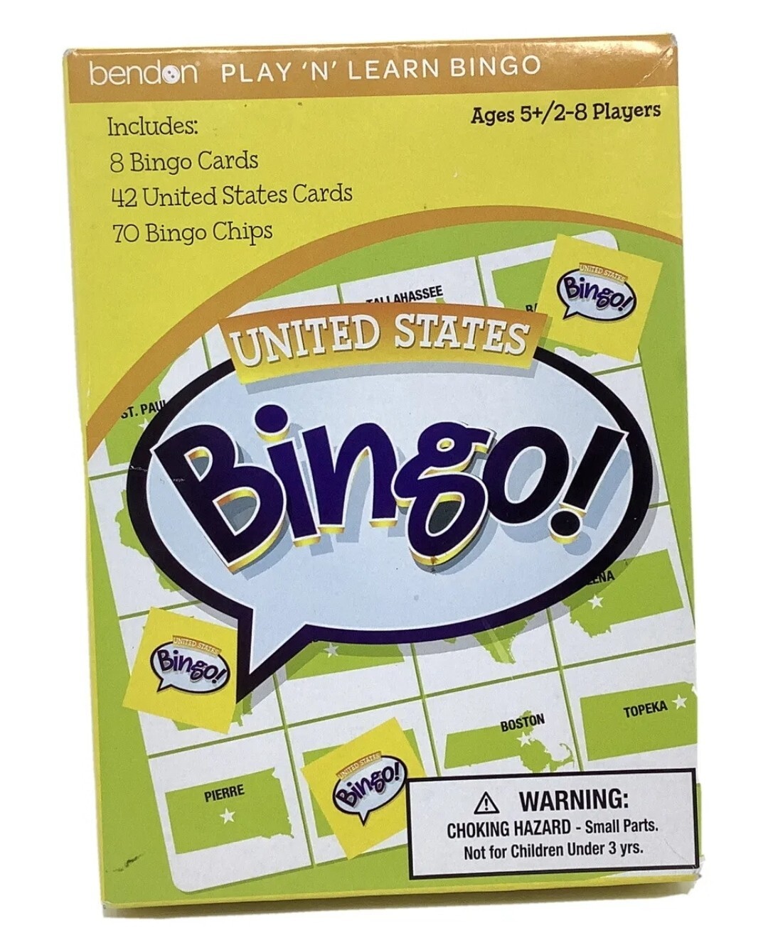 United States Capital Matching US States New Homeschool Education Bingo 5+