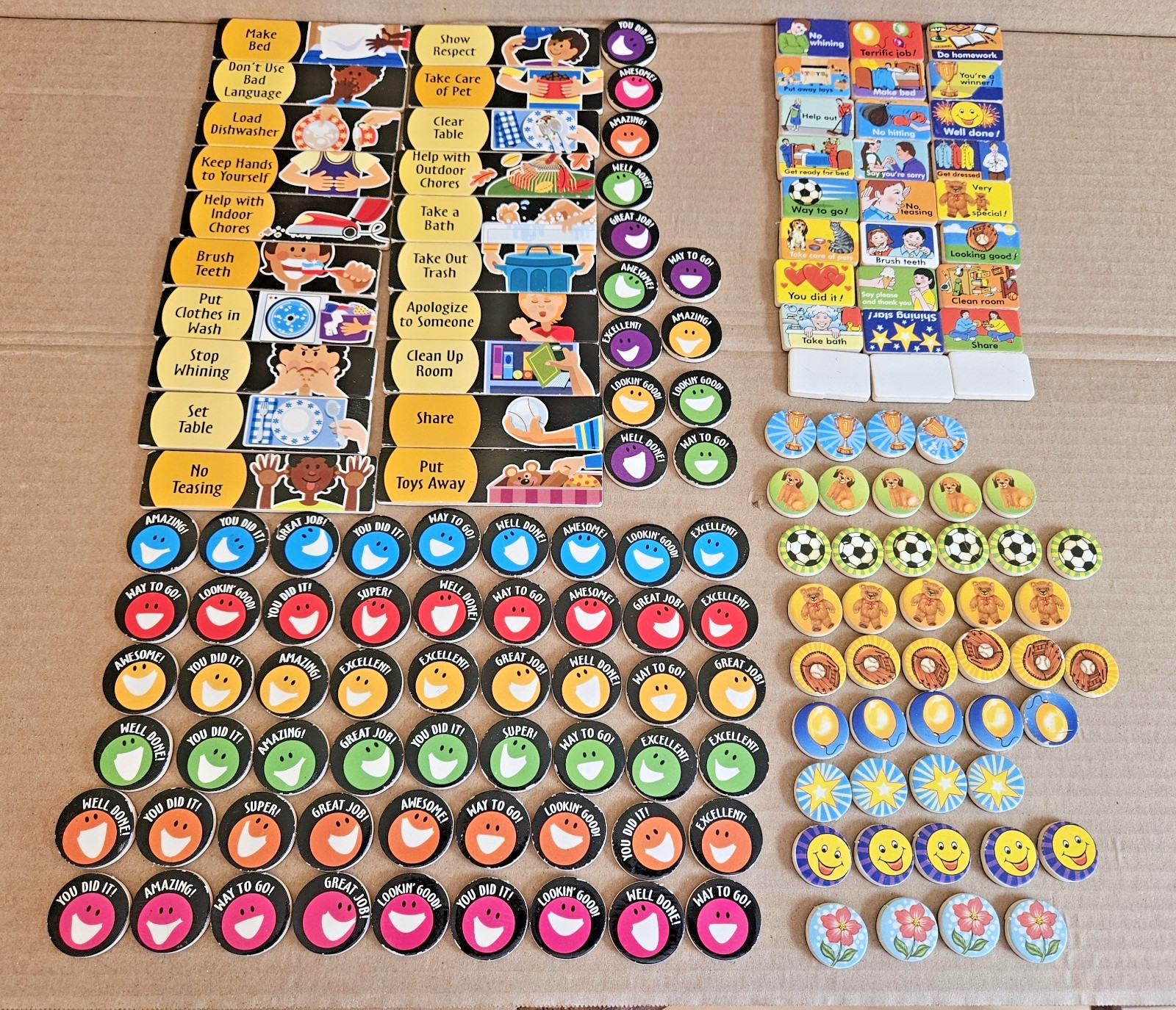 Melissa & Doug Responsibility Reward Chore Chart Magnets Replacement 158 Pieces