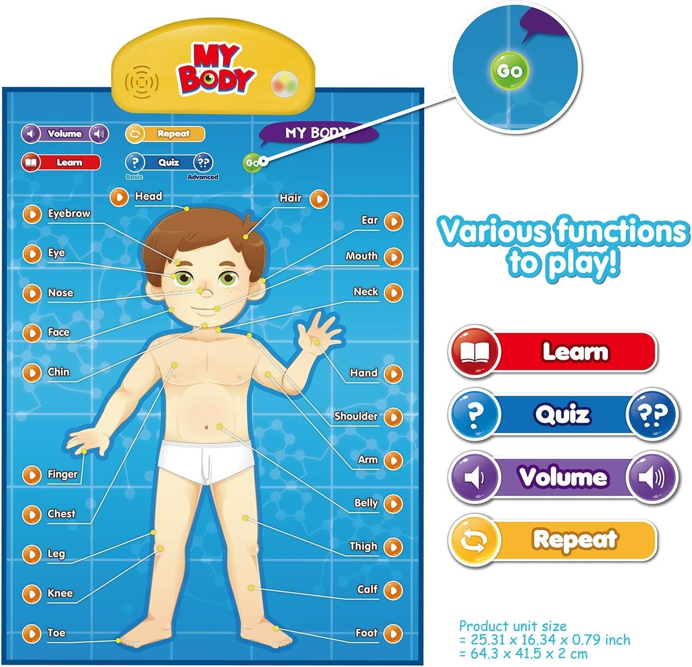 BEST LEARNING i-Poster My Body – Interactive Educational Human Anatomy Talking T