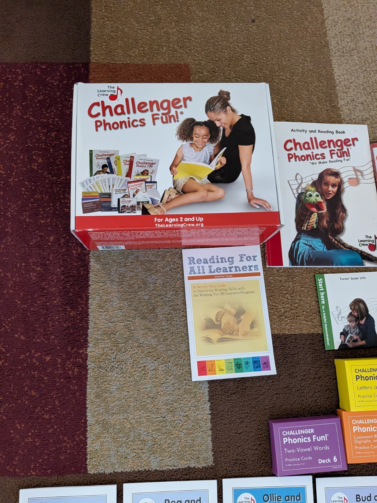 Challenger Phonics Fun Age 2+ Early Reading Books DVDs CD Cards Almost Complete