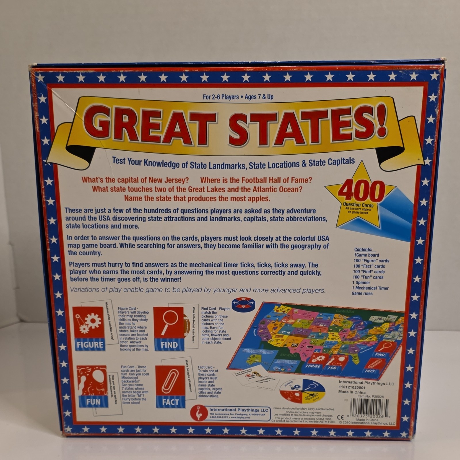 International Playthings LLC Great States! 10th Anniversary Geography Board Gam…