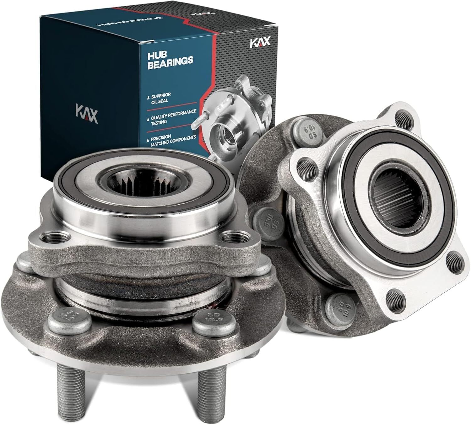 KAX 513303 Pair Front Wheel Bearing Hub Assemblies Compatible with 2009-2014