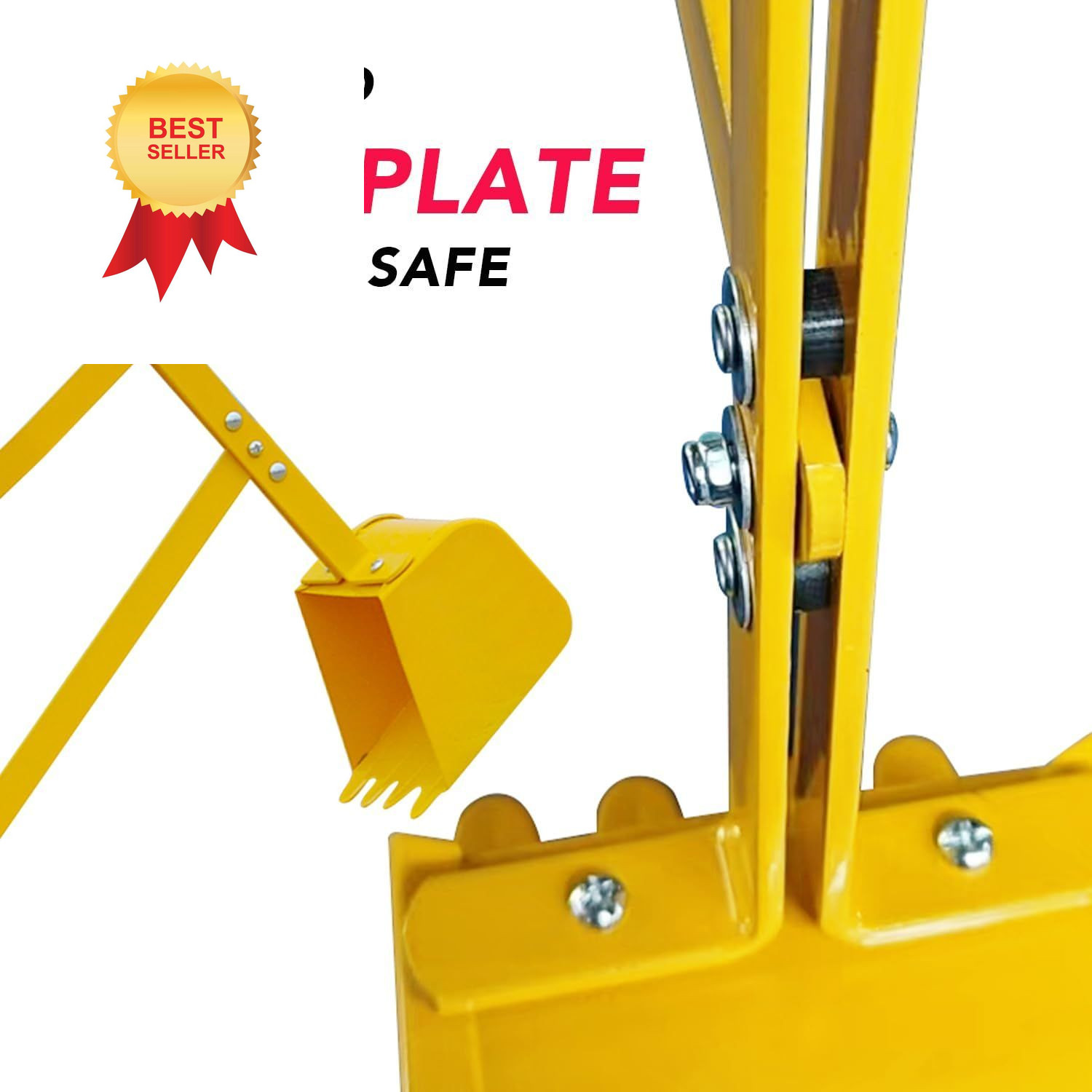 Sand Digger Sandbox Toy, 360°Rotating Base, Medium to Large, Yellow