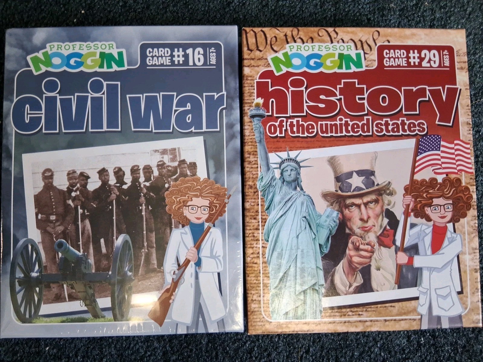 Professor Noggin: Civil War and History of the United States Card Game #16 & #29