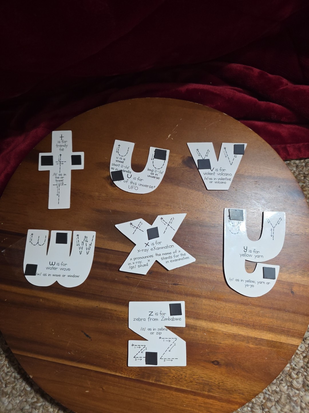 Complete Stroeher Upper And Lower Case Letter Alphabet Set A-Z Pictures Magnetic