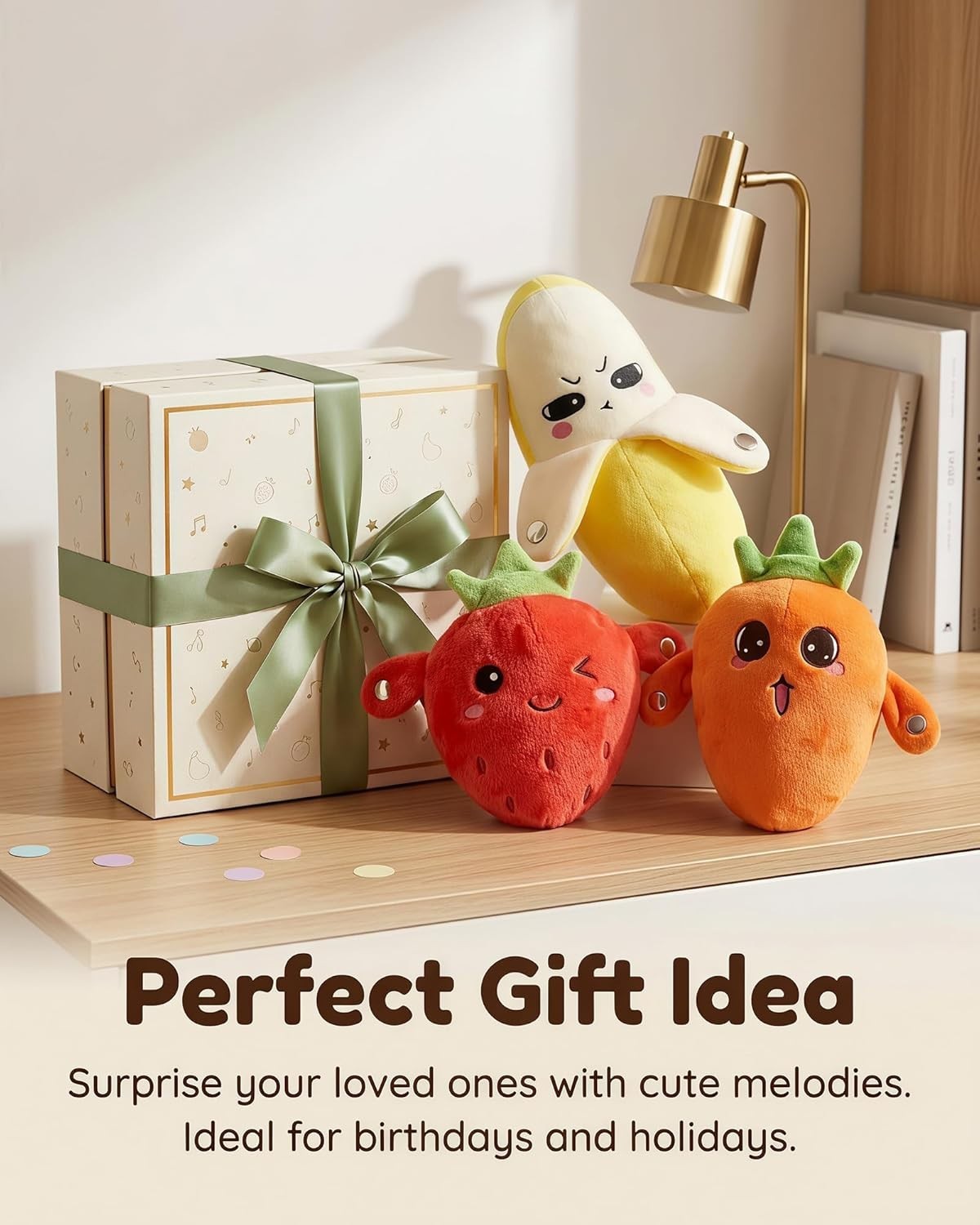 Magic Touch Interactive Music Plush Toy,Soft Baby Musical Sensory Toy with Sound