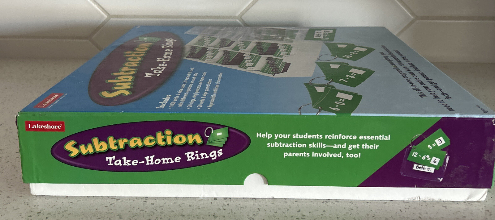 Math Subtraction Take Home Rings Level 1 Educational 4+ Lakeshore TT424 Sealed