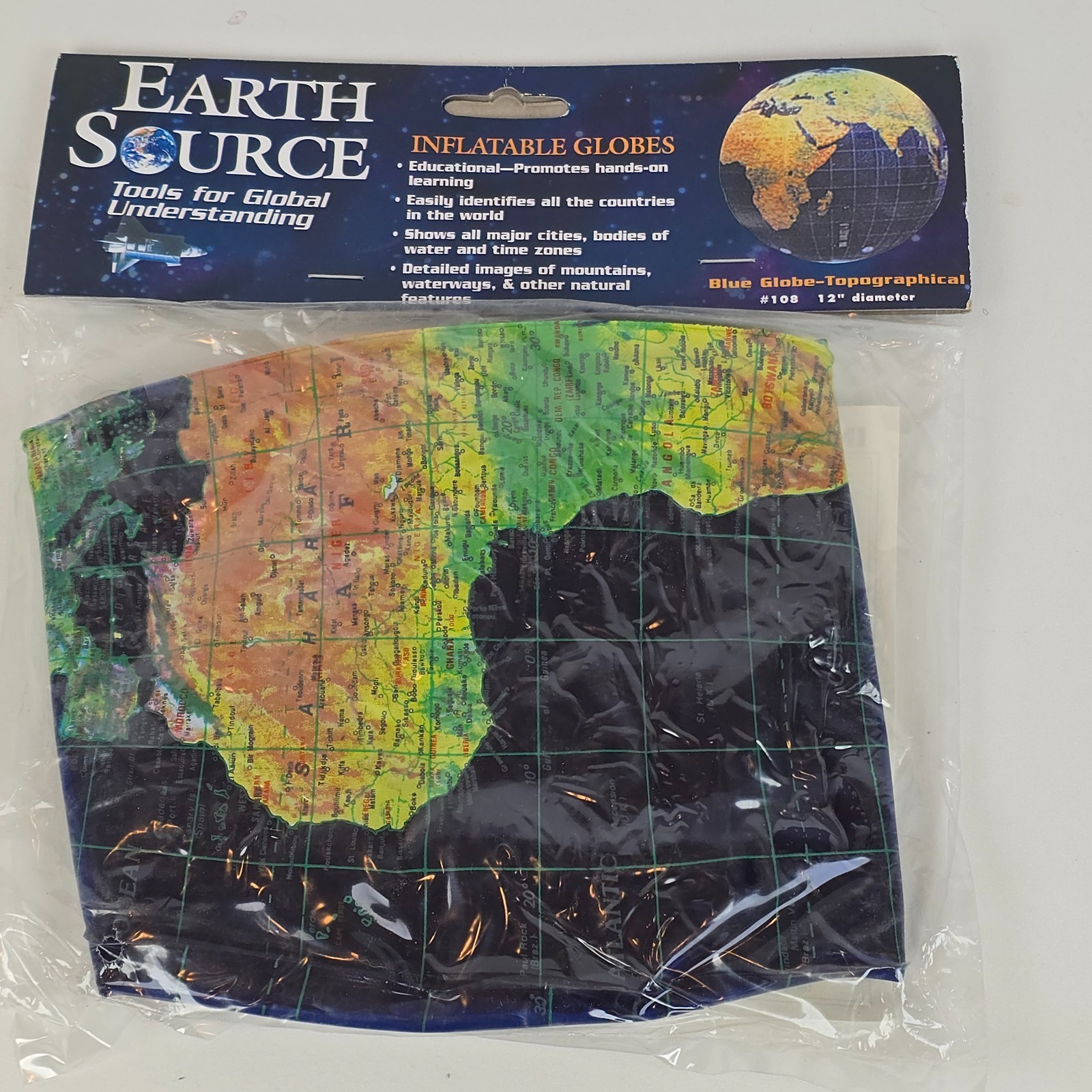 NEW Political World Map Inflatable Globe Educational Learning 16″ Ball