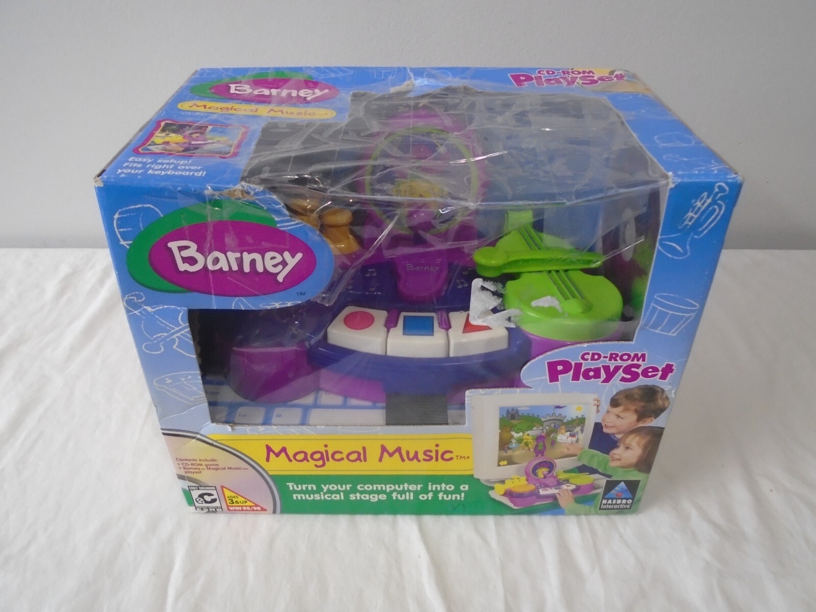 Barney Magical Music CD-ROM Playset [ Lyons & Hasbro 2000 ] [ Brand New ]
