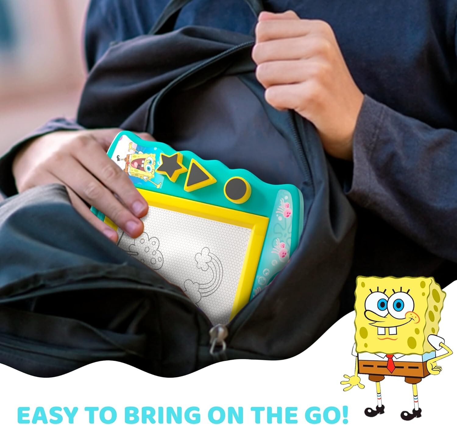 SpongeBob Squarepants Magnetic Drawing Board with Stylus and 3 Stamps