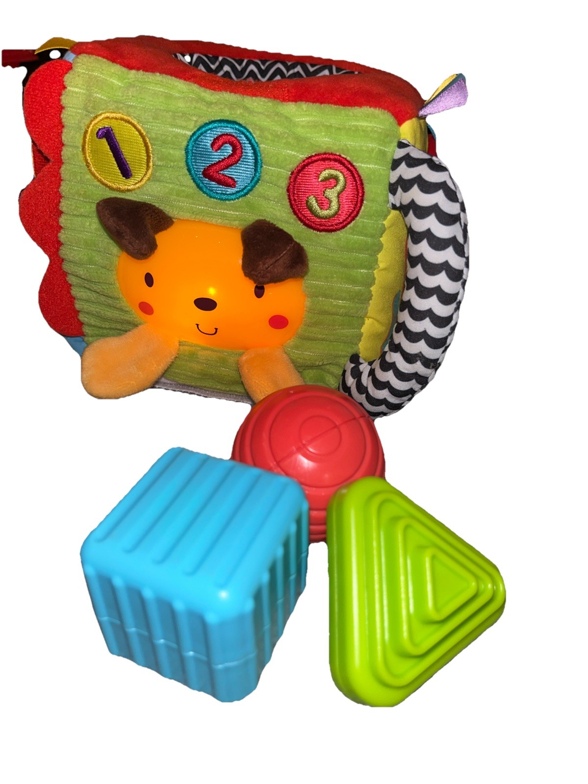 VTech Soft and Smart Sensory Cube Multicolor Numbers Letters Sound 3 Shapes