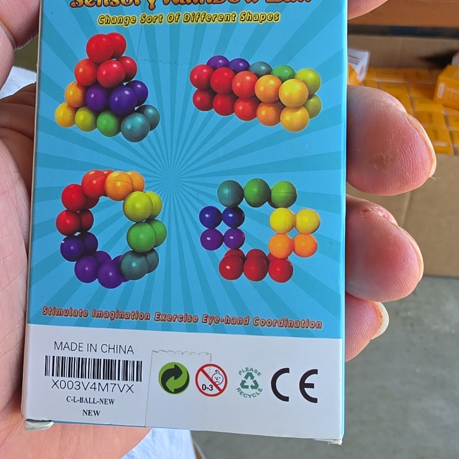 Rainbow Ball Tactile Sensory Toy 4-7 8-11 12-16 Years Imagination C-L-BALL-NEW