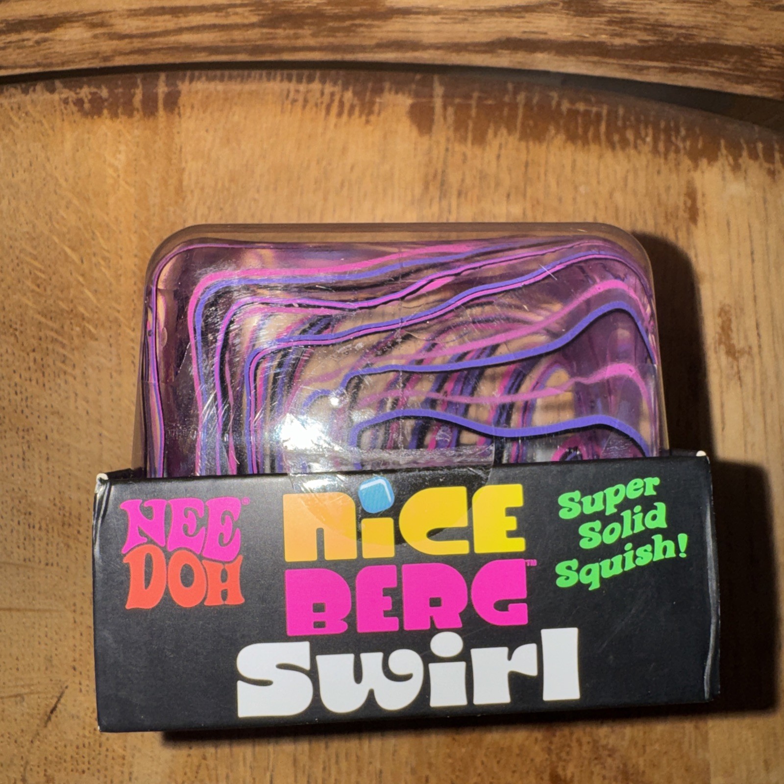 🔥 NEW Nee Doh Nice Berg Swirl Super Solid Squish PINK/BLACK/PURPLE