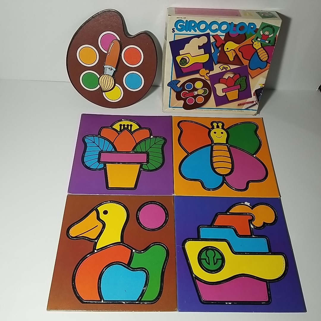 COMPLETE 1986 Discovery Toys GIROCOLOR #229 Color Recognition, Visual Perception