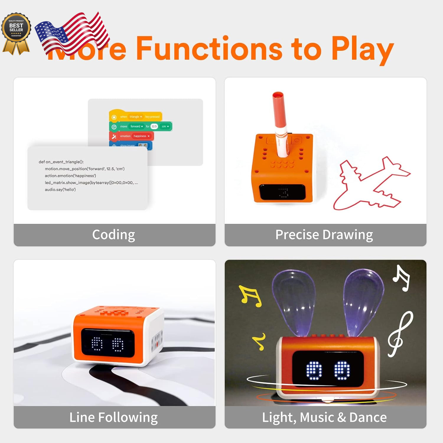 VinciBot Coding Robot for Kids 8-12, STEM Educational Toy, Scratch&Python