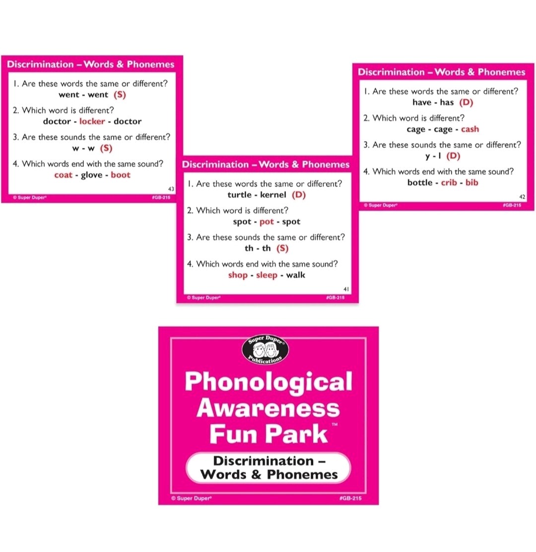 Phonological Awareness Fun Park With Electronic Spinner Super Duper Publications