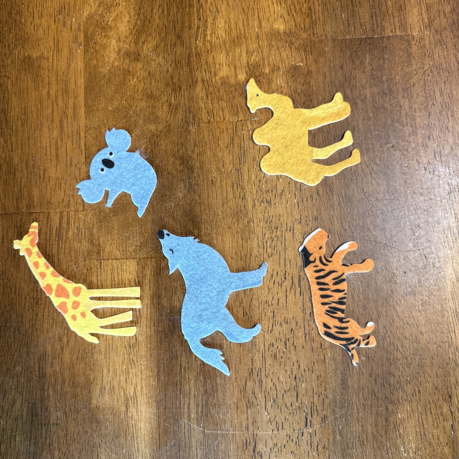 Felt World Map with Felt Animals Match to Continent Felt Pieces Horizon