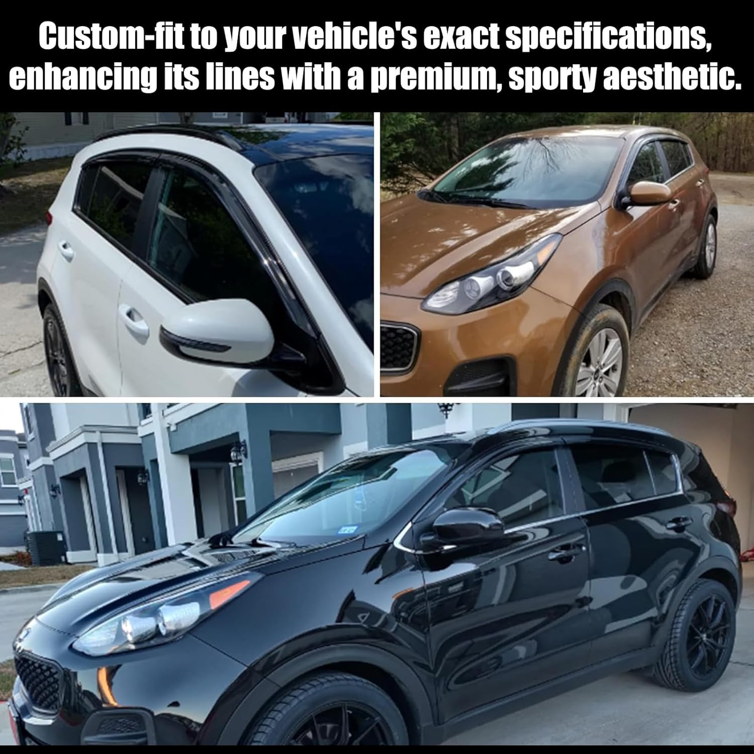 Window Rain Guard for Kia Sportage 2023 2024 2025 2026 LX EX SX Prestige X-Pro X