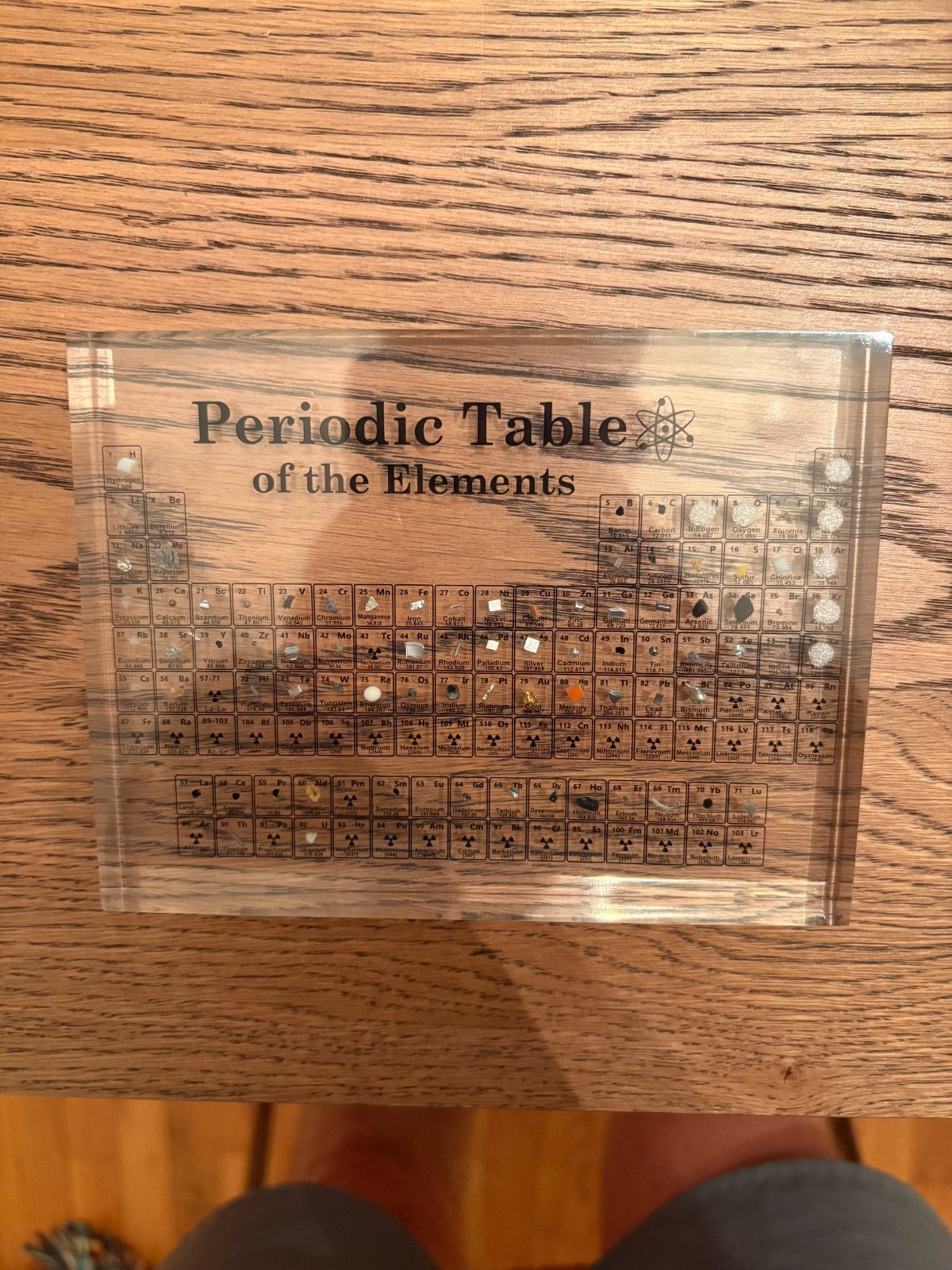 Acrylic Periodic Table Of The Elements 8×5 Clear Chemistry Physical Science