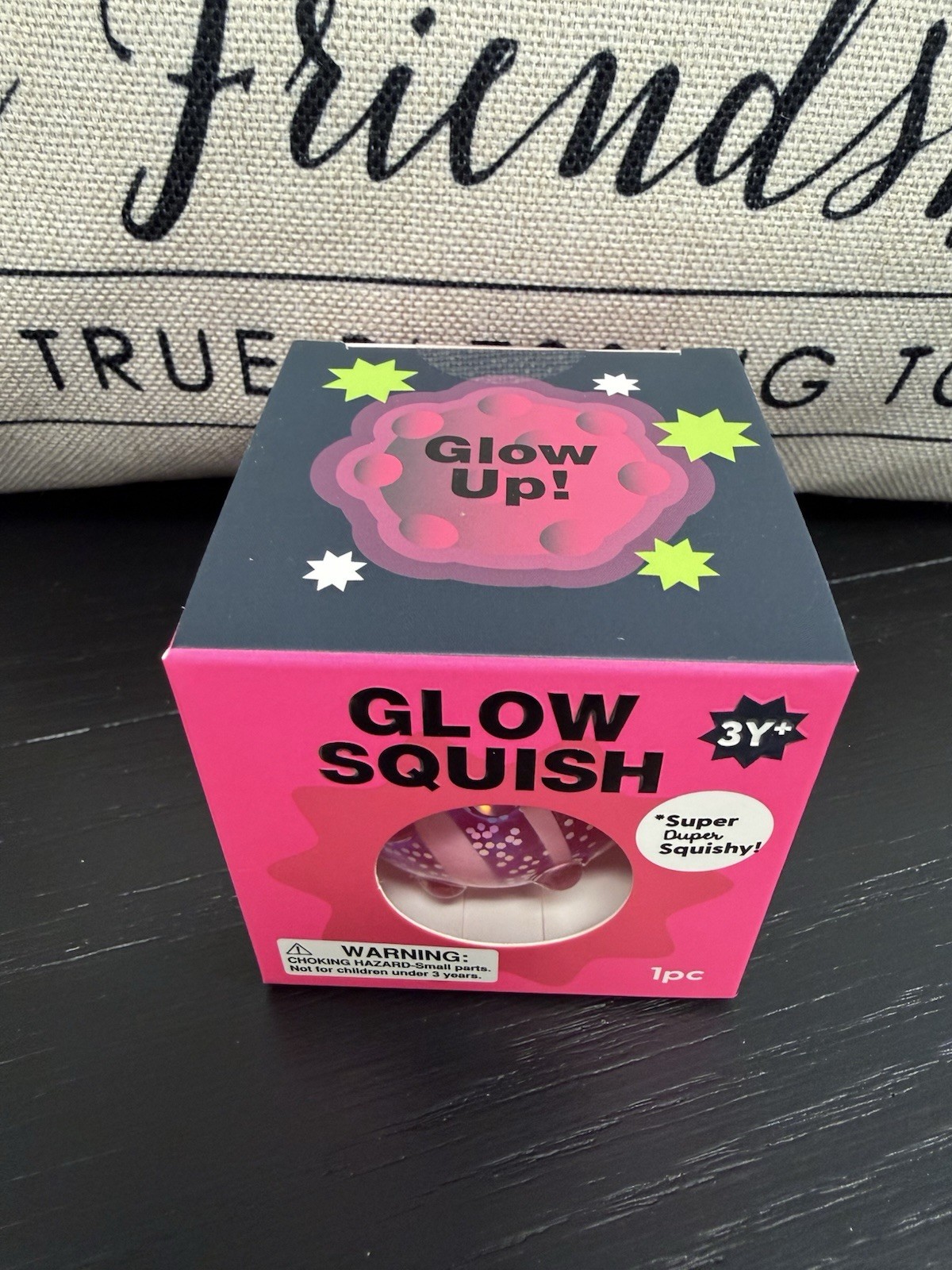 NEW Super Duper Squishy Glow in the Dark Squeezy by J’Adore Pink Glow Squish