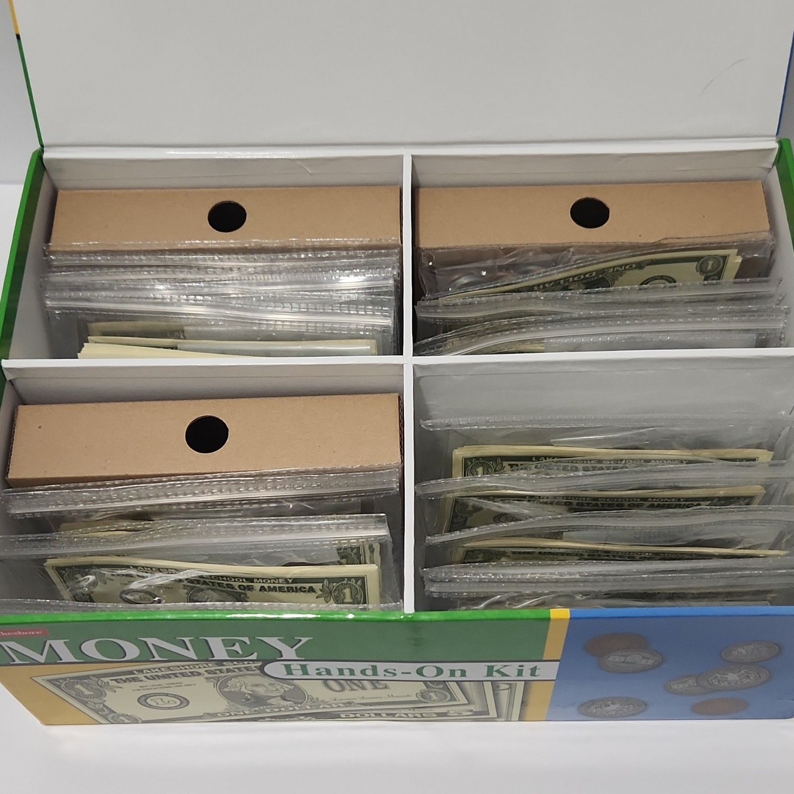 Lakeshore Money Hands-On Kit Play Money Math Set Ages 6+, Multicolor, GG901
