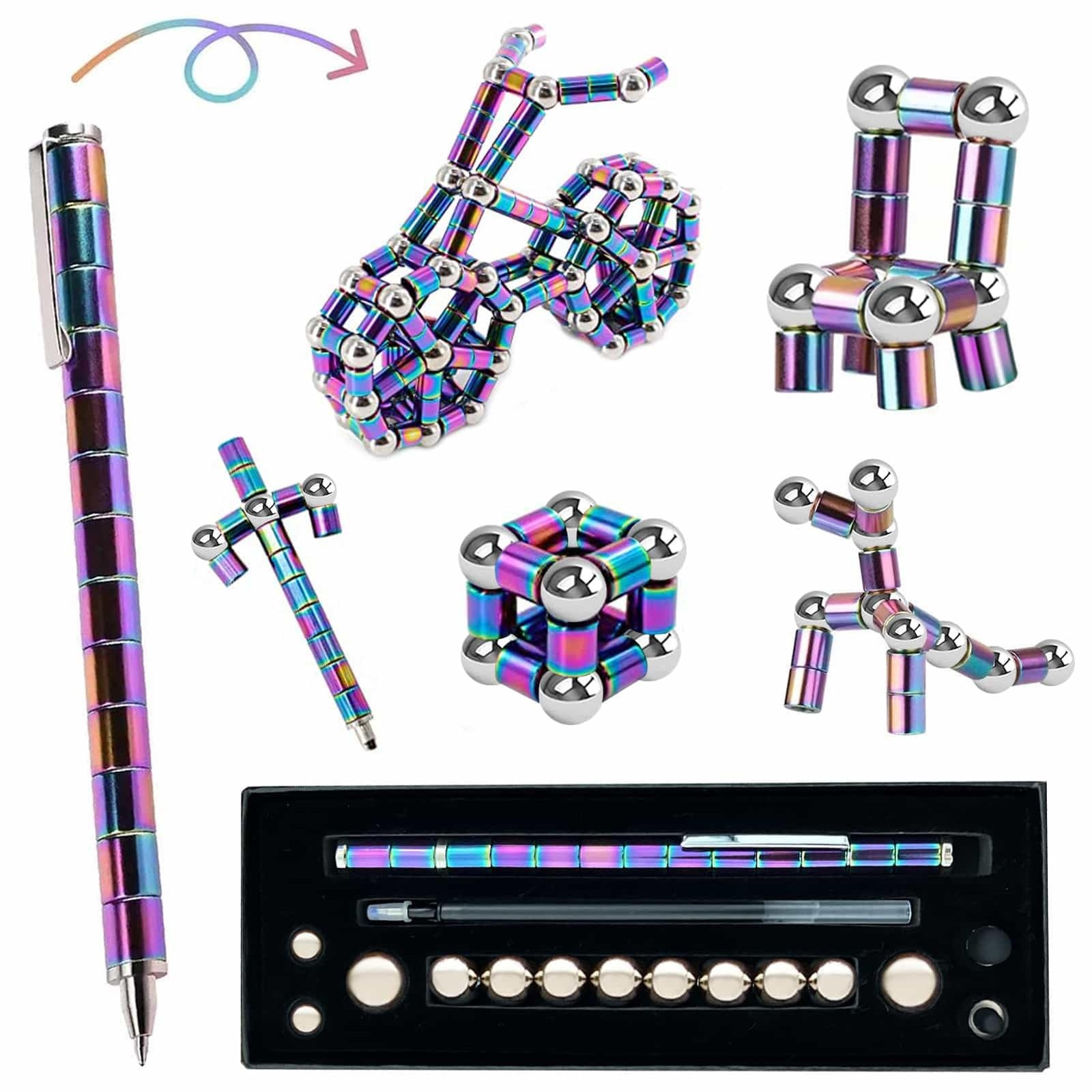 Fidget Toy Pen for Men Teens – Cool Gadget Women Medium, Small-color