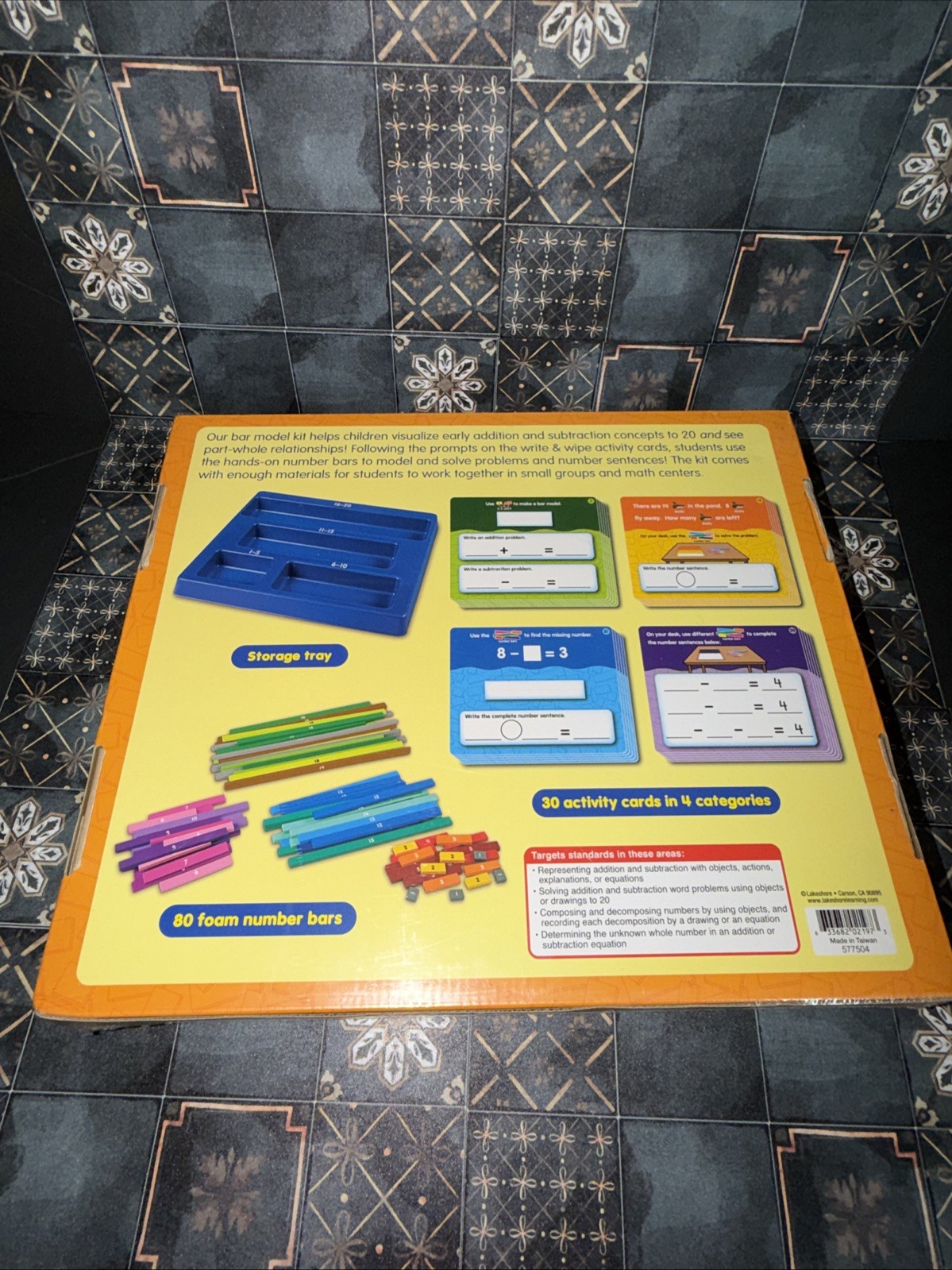 Lakeshore Grades K-1 Bar Model Hands On Learning Kit Math Activity Cards Bars