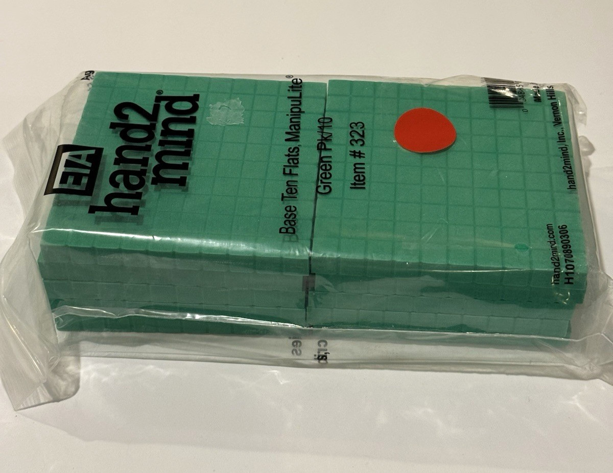 ETA Hand 2 Mind Base Ten Green PK/10 Item 323 STEM Math Teaching 5+ UNUSED READ