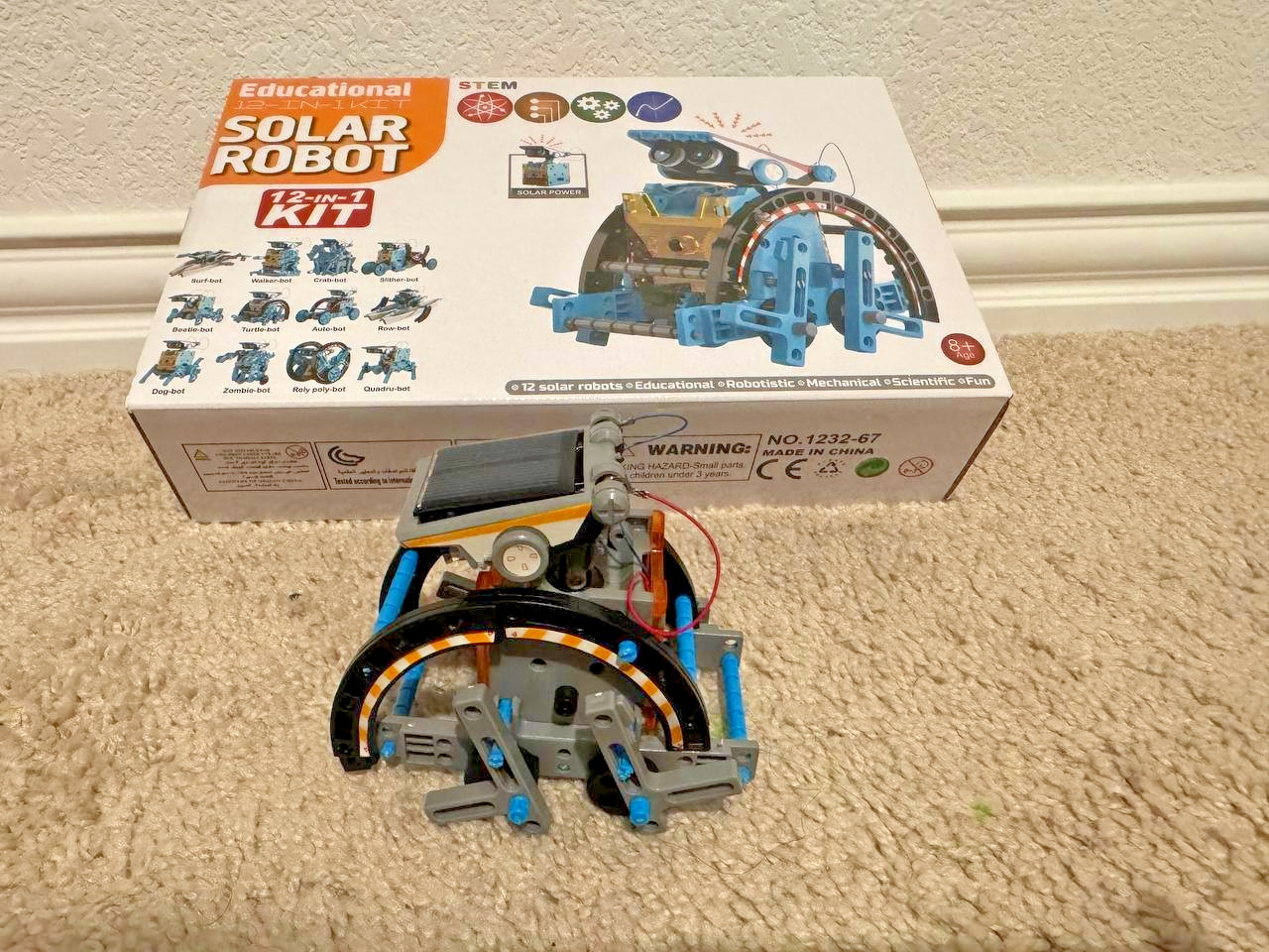 Solar Robot Kit DIY Toys Kids Ages 8+ STEM Educational 12-in-1 Kit