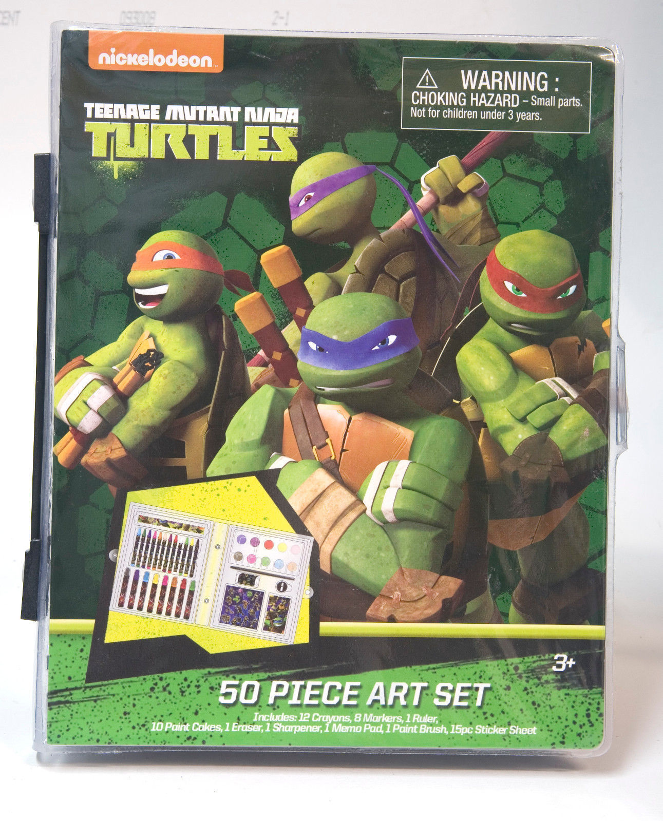 Teenage Mutant Ninja Turtles Art Set 50 Pieces Kit Nickelodeon Ages 3+ Plus New