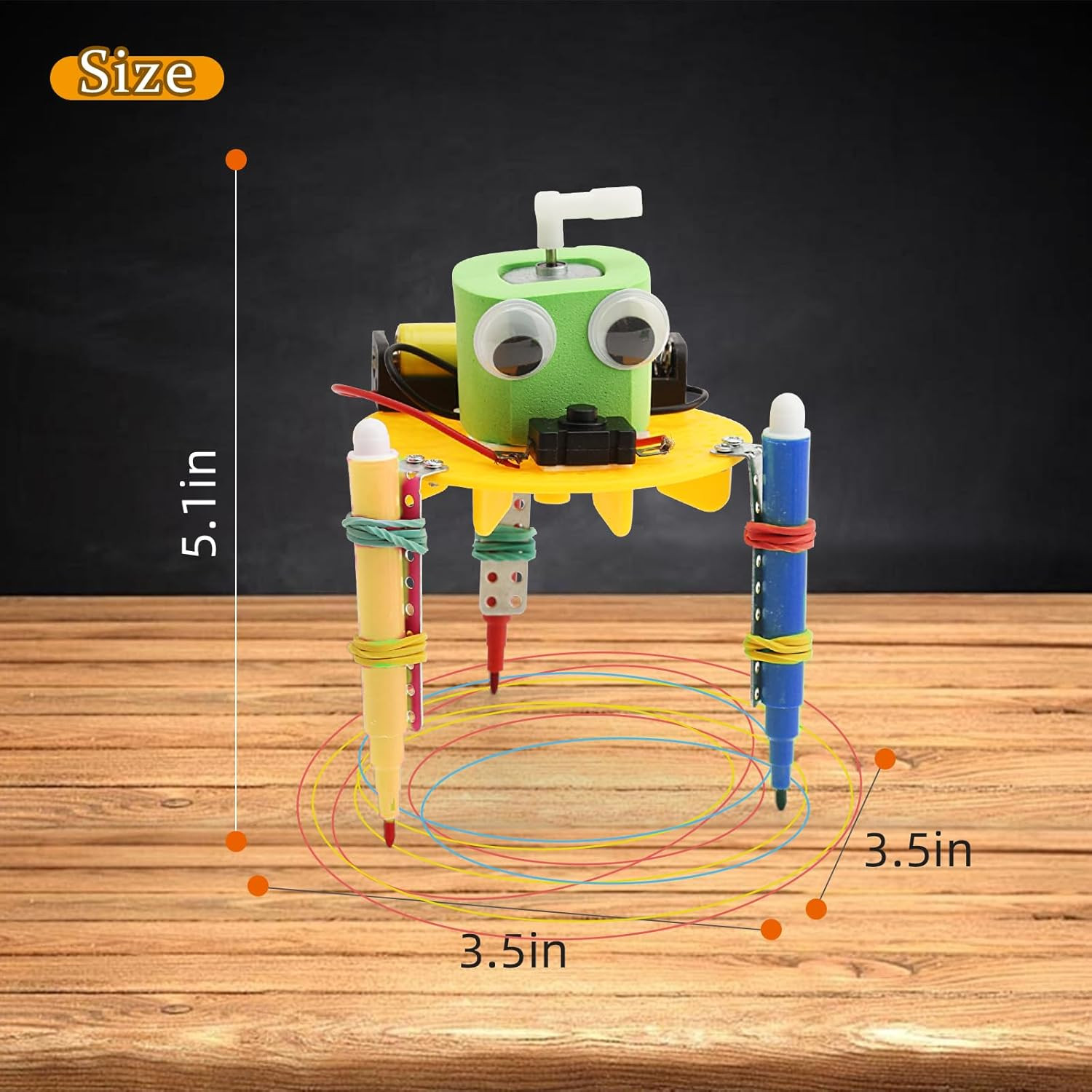 Bulk STEM Craft Kits for Kids 8-12: 4-Pack Doodling Robot Building Kits, Classro