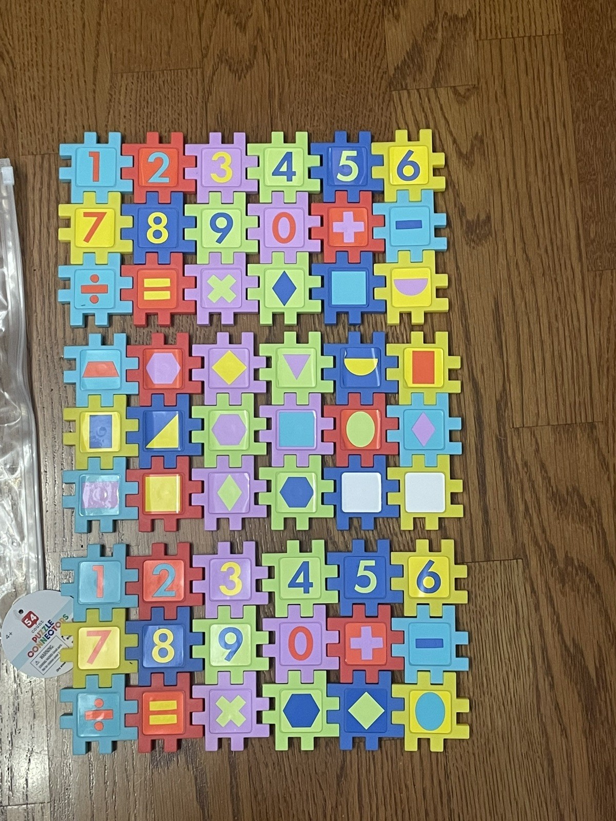 2X ANKYO PUZZLE CONNECTORS: Alphabet (54 ct) & Numbers (54 ct) Ages 4+. NEW!