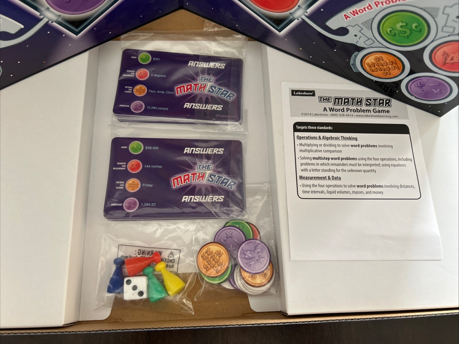 2 Lakeshore Fractions & Word Problems Math Board Games Grades 4 & 5 Centers EUC