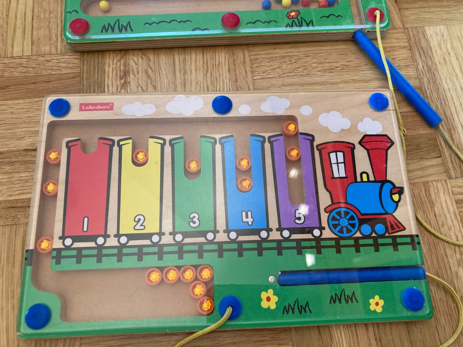 Lakeshore Learning Color Caterpillar & Counting Train Magnetic Wooden Maze