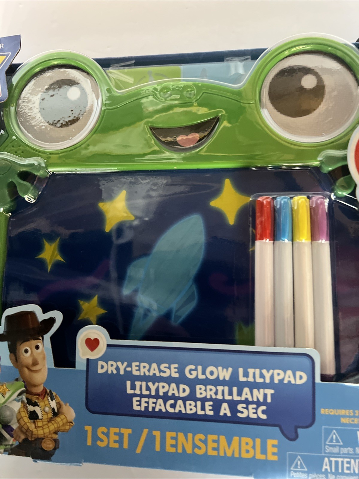 Toy Story 5 Lilypad/Pixar Dry Erase Glow in the Dark Drawing Board, In hand