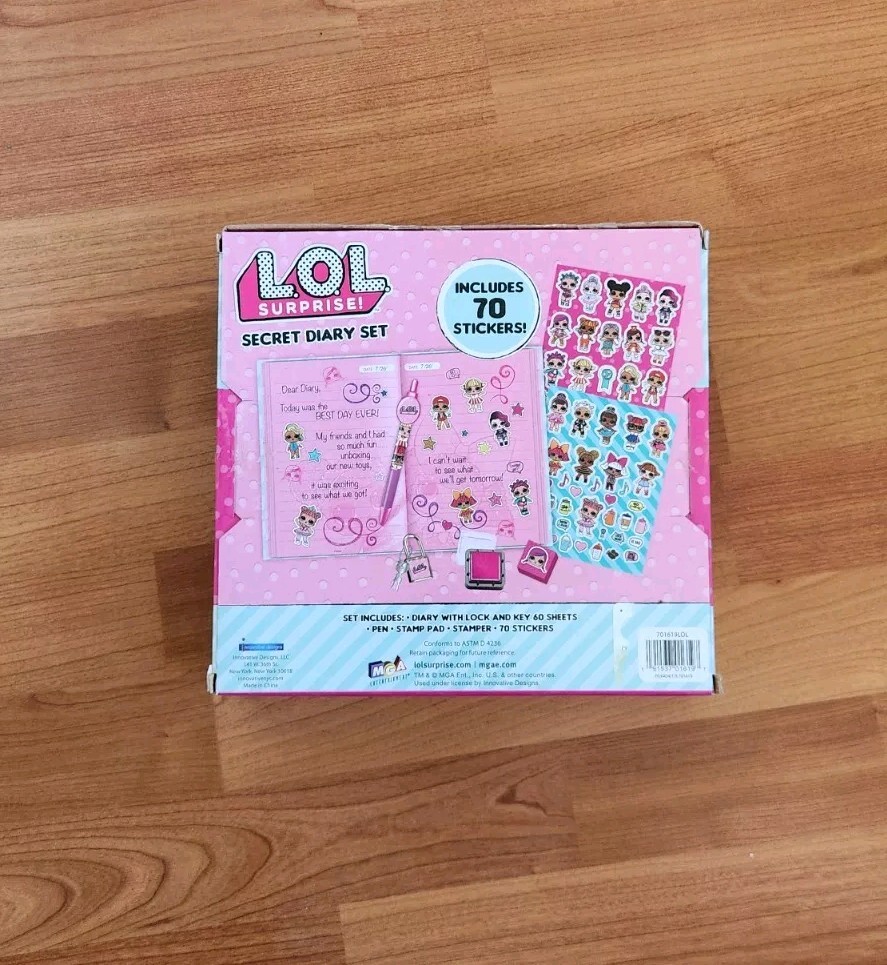 New LOL Surprise Secret Diary Set, Stickers Stamps Pen Lock and Key
