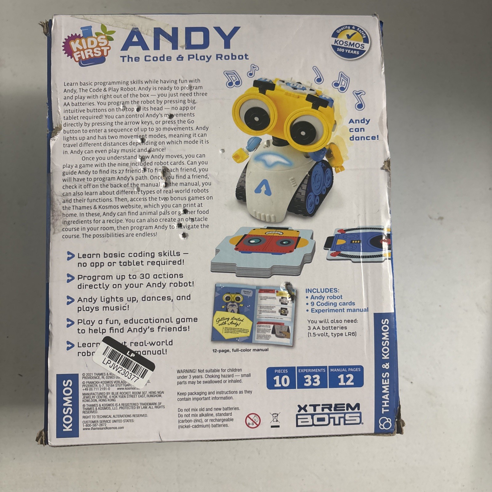 STEM Kids Firsts Andy: The Code & Play Programmable Robot Thames & Cosmos NEW