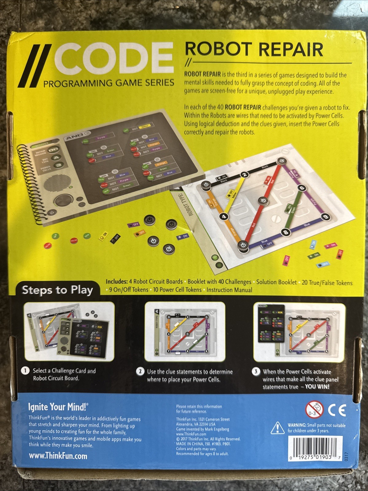 STEM Code Programming Game Series Robot Repair Thinkfun Coding Concept